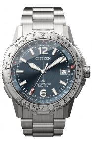 Citizen Automatic Super Titanium ∅40 mm - 20 ATM, Esfera azul, brazalete de super titanium