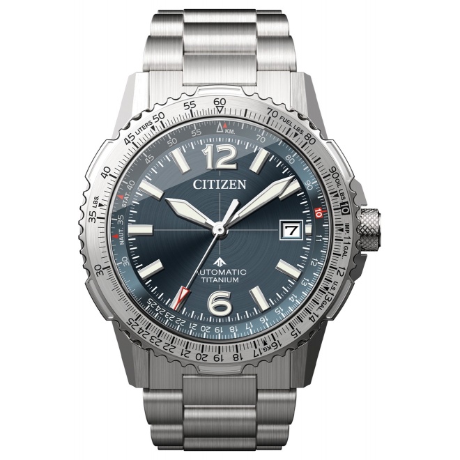 Citizen Automatic Super Titanium ∅40 mm - 20 ATM, Esfera azul, brazalete de super titanium