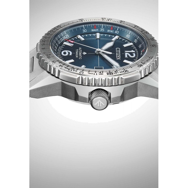 Citizen Automatic Super Titanium ∅40 mm - 20 ATM, Esfera azul, brazalete de super titanium