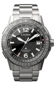 Citizen Automatic Super Titanium ∅40 mm - 20 ATM, Esfera negra, brazalete de super titanium
