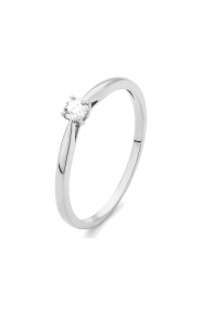 Anillo Solitario de oro blanco de 18 Kt con diamante de 0,10 a 0,53 ct