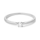Anillo Solitario de oro blanco de 18 Kt con diamante de 0,10 a 0,53 ct