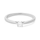 Anillo Solitario de oro blanco de 18 Kt con diamante de 0,10 a 0,53 ct