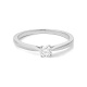 Anillo Solitario de oro blanco de 18 Kt con diamante de 0,10 a 0,53 ct