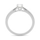 Anillo Solitario de oro blanco de 18 Kt con diamante de 0,10 a 0,53 ct