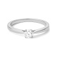 Anillo Solitario de oro blanco de 18 Kt con diamante de 0,10 a 0,53 ct