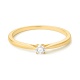 Anillo Solitario de oro amarillo de 18 Kt con diamante de 0,10 a 0,33 ct