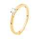 Anillo Solitario de oro amarillo de 18 Kt con diamante de 0,10 a 0,33 ct