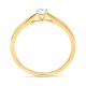 Anillo Solitario de oro amarillo de 18 Kt con diamante de 0,10 a 0,33 ct