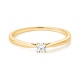 Anillo Solitario de oro amarillo de 18 Kt con diamante de 0,10 a 0,33 ct