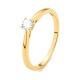 Anillo Solitario de oro amarillo de 18 Kt con diamante de 0,10 a 0,33 ct