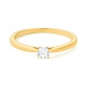Anillo Solitario de oro amarillo de 18 Kt con diamante de 0,10 a 0,33 ct