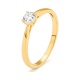 Anillo Solitario de oro amarillo de 18 Kt con diamante de 0,10 a 0,33 ct