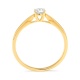 Anillo Solitario de oro amarillo de 18 Kt con diamante de 0,10 a 0,33 ct