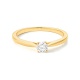 Anillo Solitario de oro amarillo de 18 Kt con diamante de 0,10 a 0,33 ct