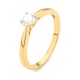 Anillo Solitario de oro amarillo de 18 Kt con diamante de 0,10 a 0,33 ct