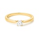 Anillo Solitario de oro amarillo de 18 Kt con diamante de 0,10 a 0,33 ct
