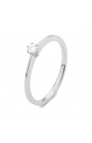 Anillo Solitario de oro blanco de 18 Kt con diamante de 0,10 a 0,53 ct