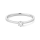 Anillo Solitario de oro blanco de 18 Kt con diamante de 0,10 a 0,53 ct