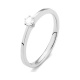 Anillo Solitario de oro blanco de 18 Kt con diamante de 0,10 a 0,53 ct