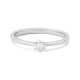 Anillo Solitario de oro blanco de 18 Kt con diamante de 0,10 a 0,53 ct