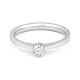 Anillo Solitario de oro blanco de 18 Kt con diamante de 0,10 a 0,53 ct