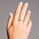 Anillo Solitario de oro blanco de 18 Kt con diamante de 0,10 a 0,53 ct