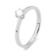 Anillo Solitario de oro blanco de 18 Kt con diamante de 0,10 a 0,53 ct