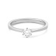 Anillo Solitario de oro blanco de 18 Kt con diamante de 0,10 a 0,53 ct