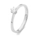 Anillo Solitario de oro blanco de 18 Kt con diamante de 0,10 a 0,53 ct