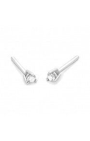 Pendientes Dormilona de oro blanco de 18 Kt con diamantes de 0,05 a 1,06 ct
