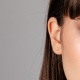 Pendientes Dormilona de oro blanco de 18 Kt con diamantes de 0,05 a 1,06 ct
