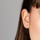 Pendientes Dormilona de oro blanco de 18 Kt con diamantes de 0,05 a 1,06 ct