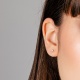 Pendientes Dormilona de oro blanco de 18 Kt con diamantes de 0,05 a 1,06 ct