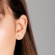 Pendientes Dormilona de oro blanco de 18 Kt con diamantes de 0,05 a 1,06 ct