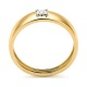 Anillo Solitario de oro amarillo de 18 Kt con diamante de 0,01 a 0,05 ct