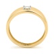 Anillo Solitario de oro amarillo de 18 Kt con diamante de 0,01 a 0,05 ct