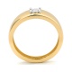 Anillo Solitario de oro amarillo de 18 Kt con diamante de 0,01 a 0,05 ct