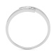 Anillo Tresillo de oro blanco de 18 Kt con diamantes de 0,07 ct