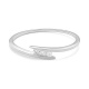 Anillo Tresillo de oro blanco de 18 Kt con diamantes de 0,07 ct