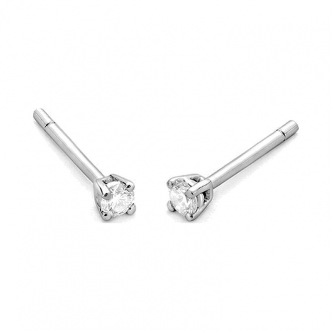 Pendientes Dormilona de oro blanco de 18 Kt con diamantes de 0,10 a 1,06 ct
