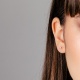 Pendientes Dormilona de oro blanco de 18 Kt con diamantes de 0,10 a 1,06 ct