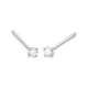 Pendientes Dormilona de oro blanco de 18 Kt con diamantes de 0,10 a 1,06 ct