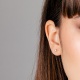 Pendientes Dormilona de oro blanco de 18 Kt con diamantes de 0,10 a 1,06 ct