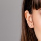 Pendientes Dormilona de oro blanco de 18 Kt con diamantes de 0,10 a 1,06 ct