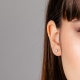Pendientes Dormilona de oro blanco de 18 Kt con diamantes de 0,10 a 1,06 ct