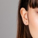 Pendientes Dormilona de oro blanco de 18 Kt con diamantes de 0,10 a 1,06 ct