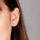 Pendientes Dormilona de oro blanco de 18 Kt con diamantes de 0,10 a 1,06 ct