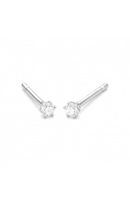 Pendientes Dormilona de oro blanco de 18 Kt con diamantes de 0,10 a 1,06 ct