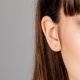 Pendientes Dormilona de oro blanco de 18 Kt con diamantes de 0,10 a 1,06 ct